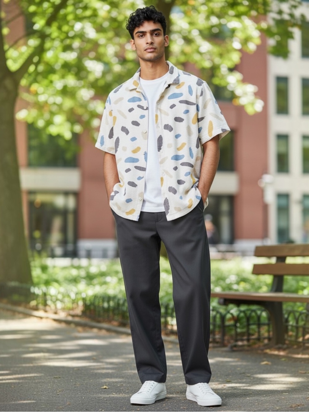 COMMON PEOPLE Contour SS Shirt Slate S